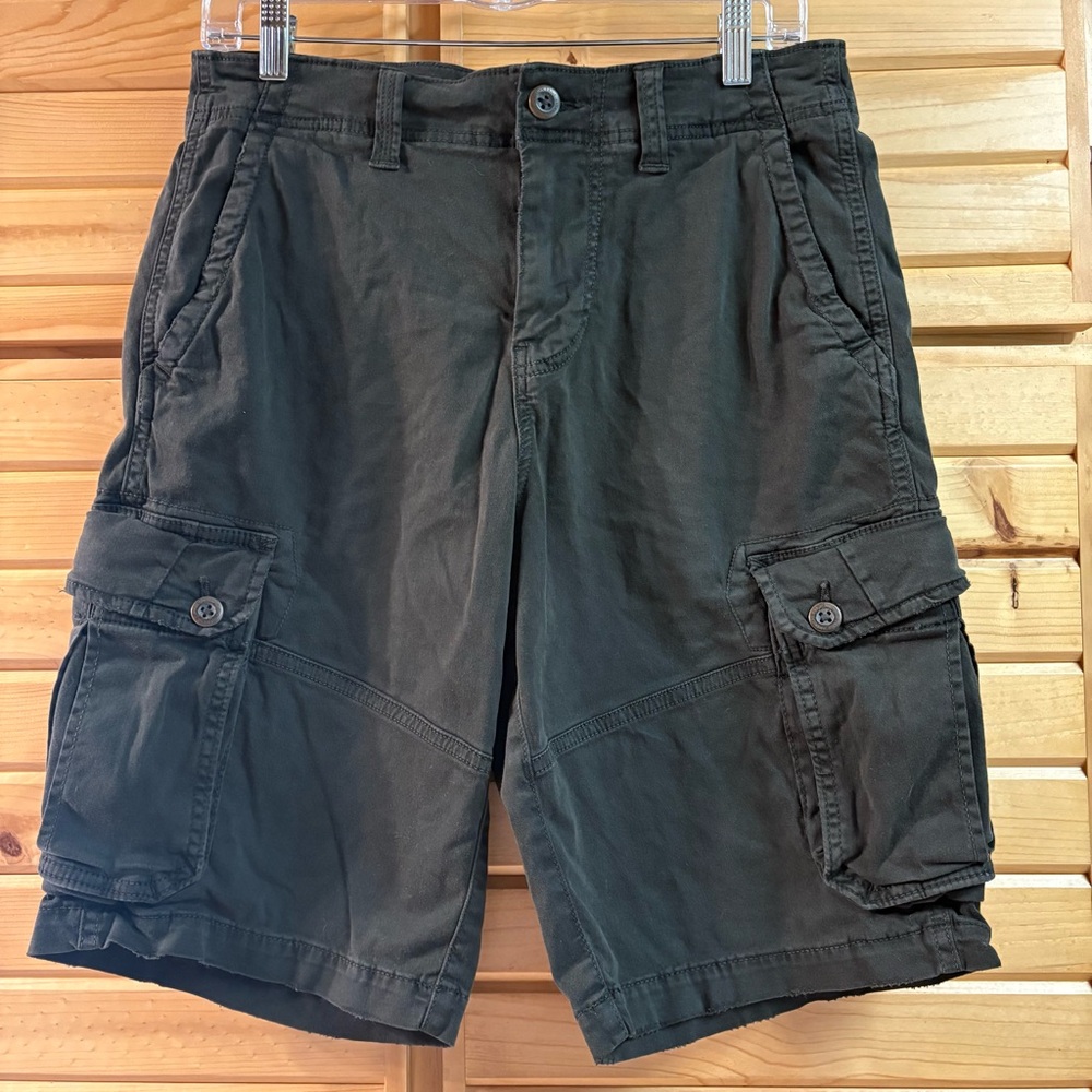 Men’s American Eagle Outfitters Extreme Flex Cargo Shorts, Dark Gray, Size 30